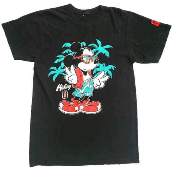 Disney X Neff Black Palm Tree Mickey T-shirt - Picture 1 of 6